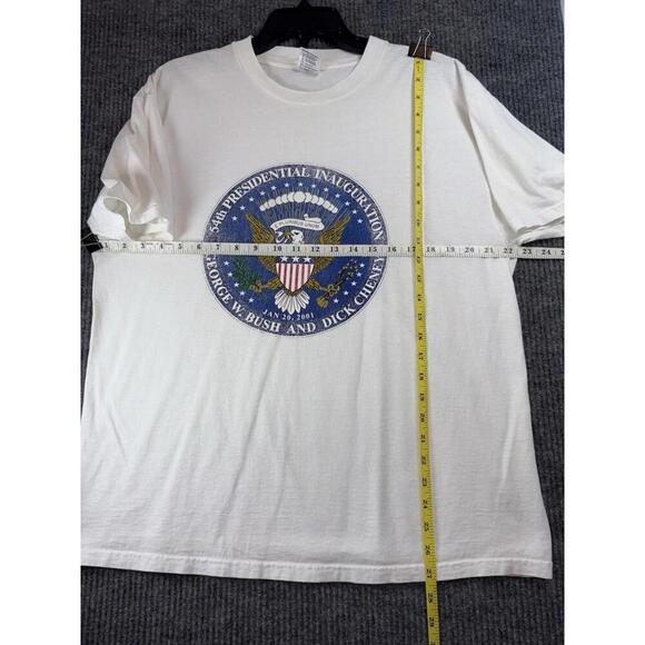 Vintage George W Bush Presidential Inauguration Mens T-Shirt XL Blue White 2001 - Picture 8 of 10